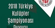 2018 Türkiye kulüpler şampiyonası ertelendi!