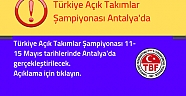 Türkiye Açık Takımlar Şampiyonası Antalya'da